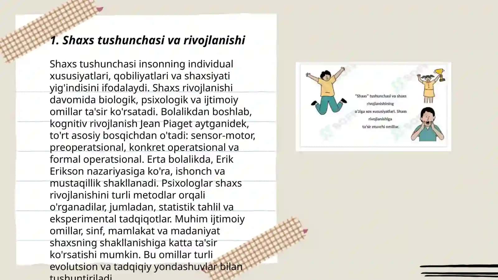 Shaxs tushunchasi va rivojlanishi 3
