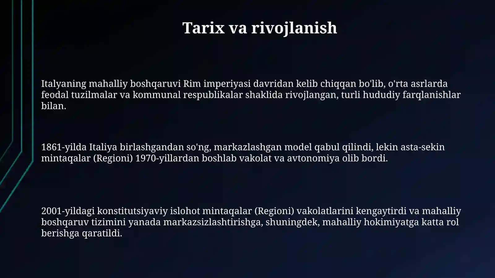 Italiya davlati mahalliy hokimiyati 3