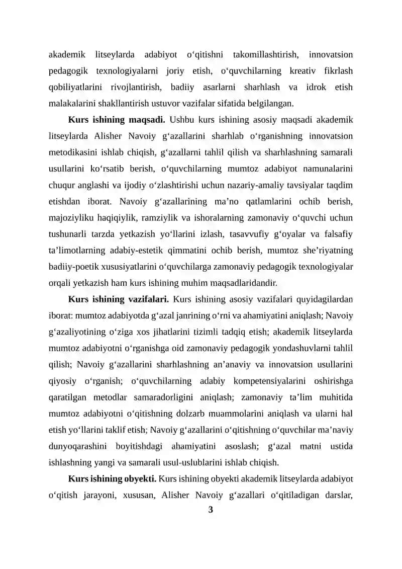 Akademik litseylarda Navoiy g‘azallarini sharhlab o‘rganish 3