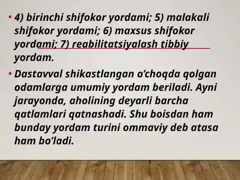 SHIKASTLANISH O’CHOQLARIDA DASTLABKI SHIFOKOR YORDAMINI TASHKIL QILISH. 3