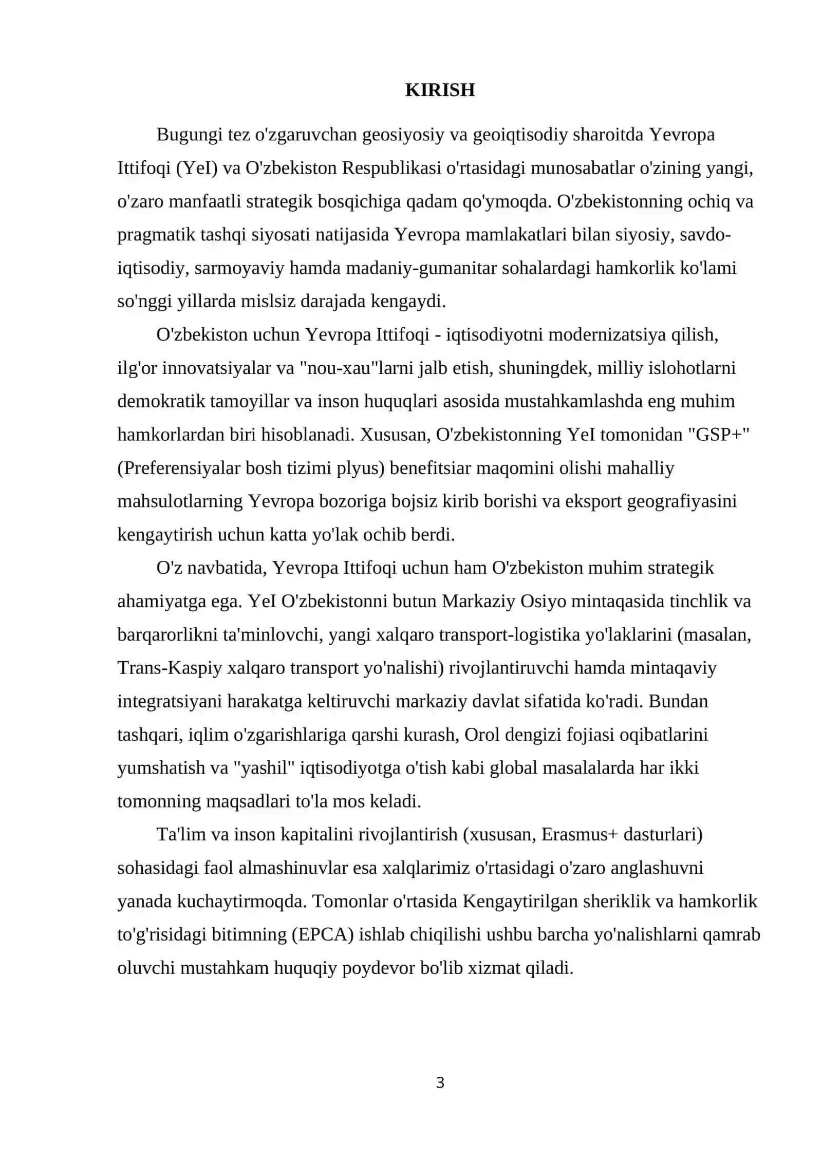 Yevropa Ittifoqi va O’zbekiston manfaatlarining o’zaro aloqasi 3