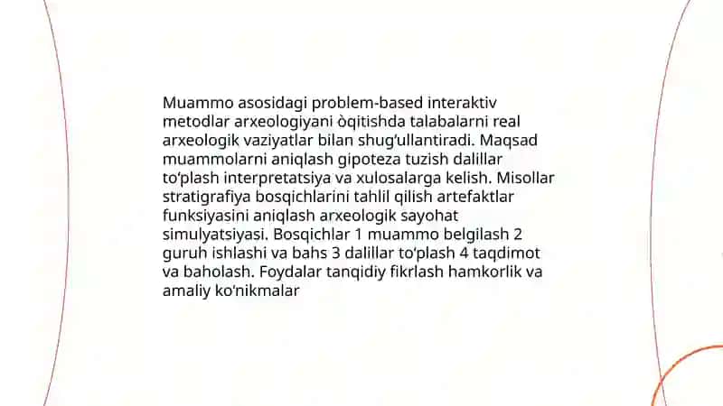 Arxeologiyani òqitishda interaktiv metodlar by Ahmadjonov Abdulaziz 3