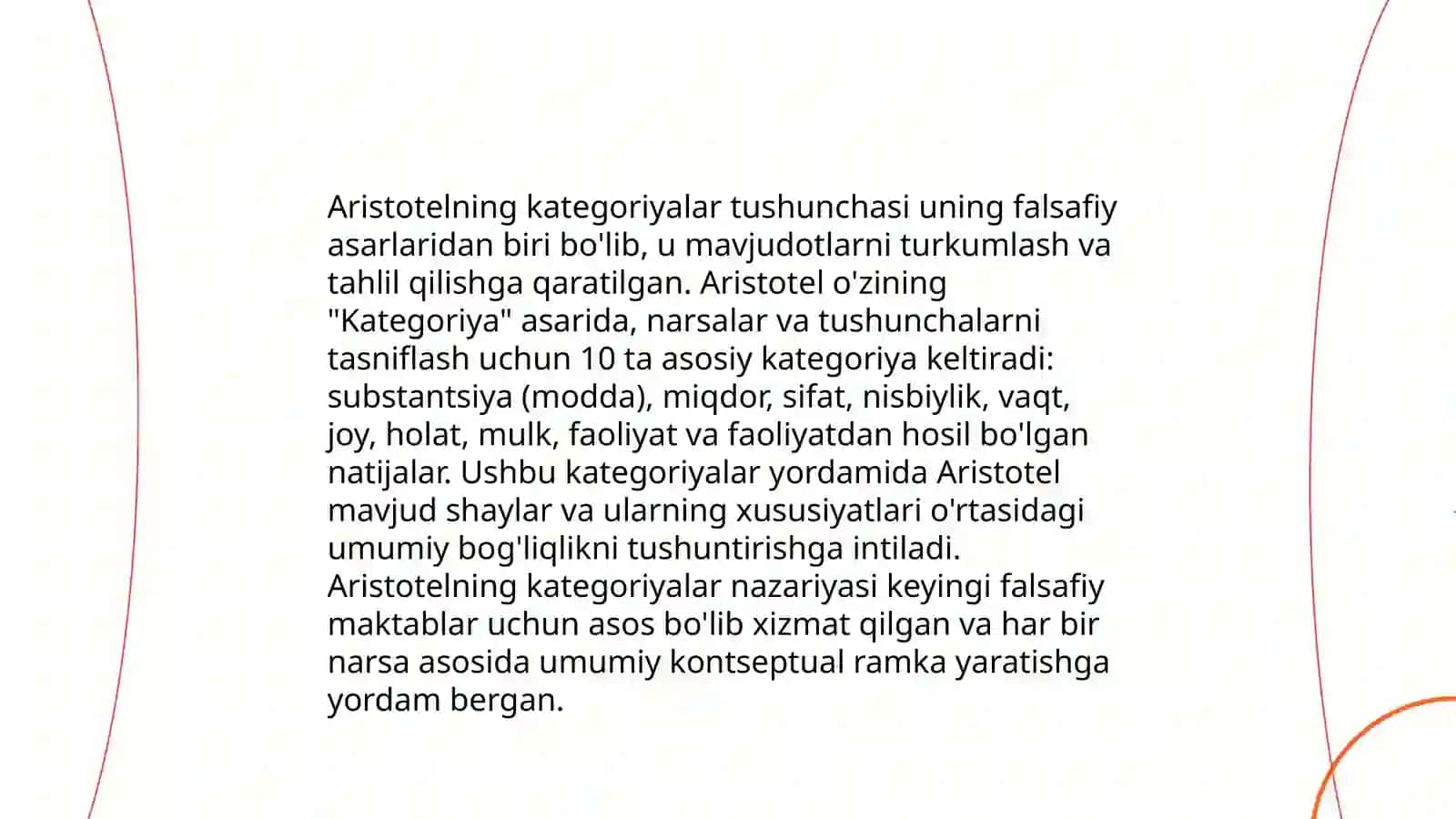Aristotel Farobiy va Kantning ontologiyasida kategoriyalar tasnifini qiyosiy tahlil etish va farqlarini aniqlash 3