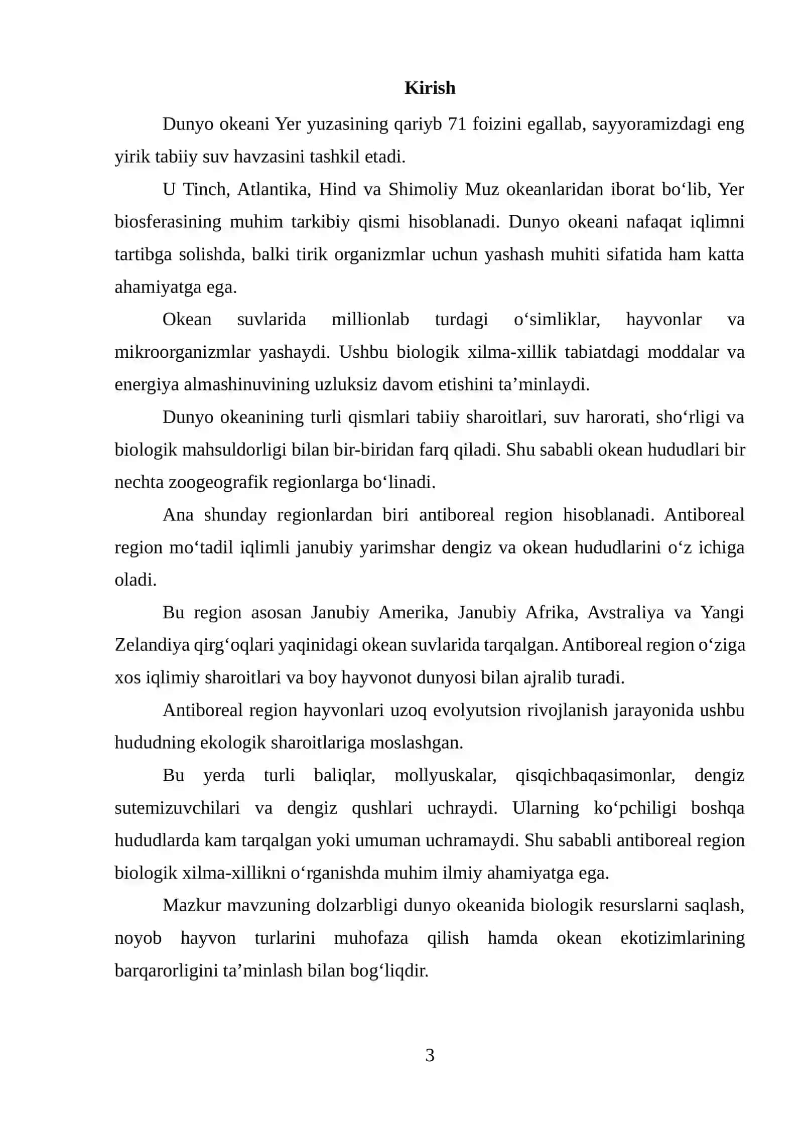 Dunyo okeani Antiborial regioni hayvonlari va ularning o`ziga xos xususiyatlari 3
