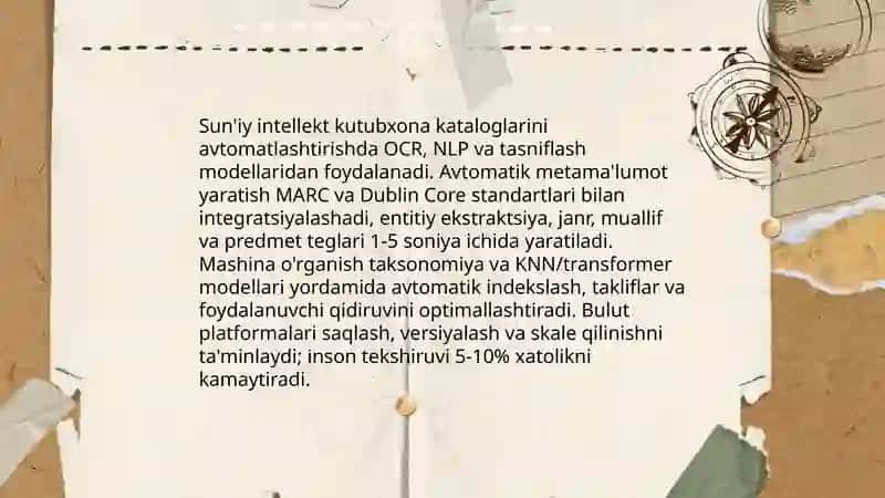 Axborot-kutubxona faoliyatining kelajagi. AI, bulutli texnologiyalar, global raqamli kutubxona 3