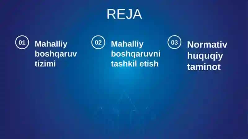 Mahalliy boshqaruvni tashkilotish: normativ-huquqiy taminot 3