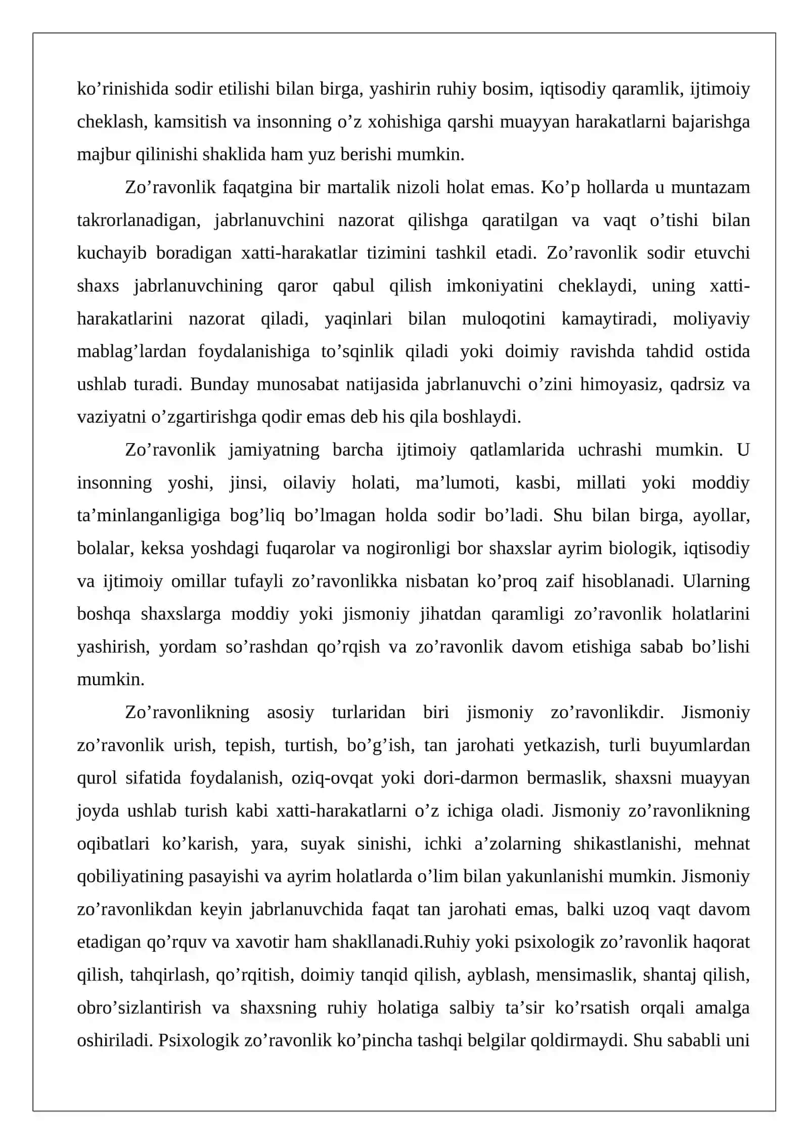 Zo’ravonlikdan Jabr Ko’rgan Shaxslar Bilan Ijtimoiy Ishning Nazariy Asoslari 3