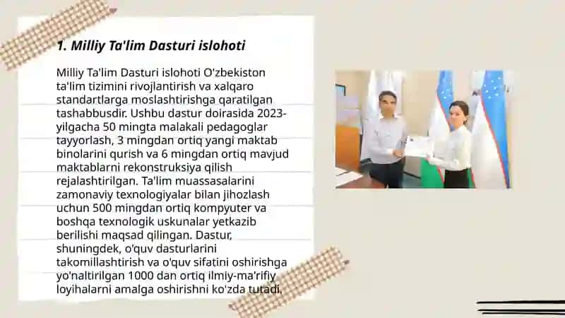 Milliy Ta'lim Dasturi islohoti 3