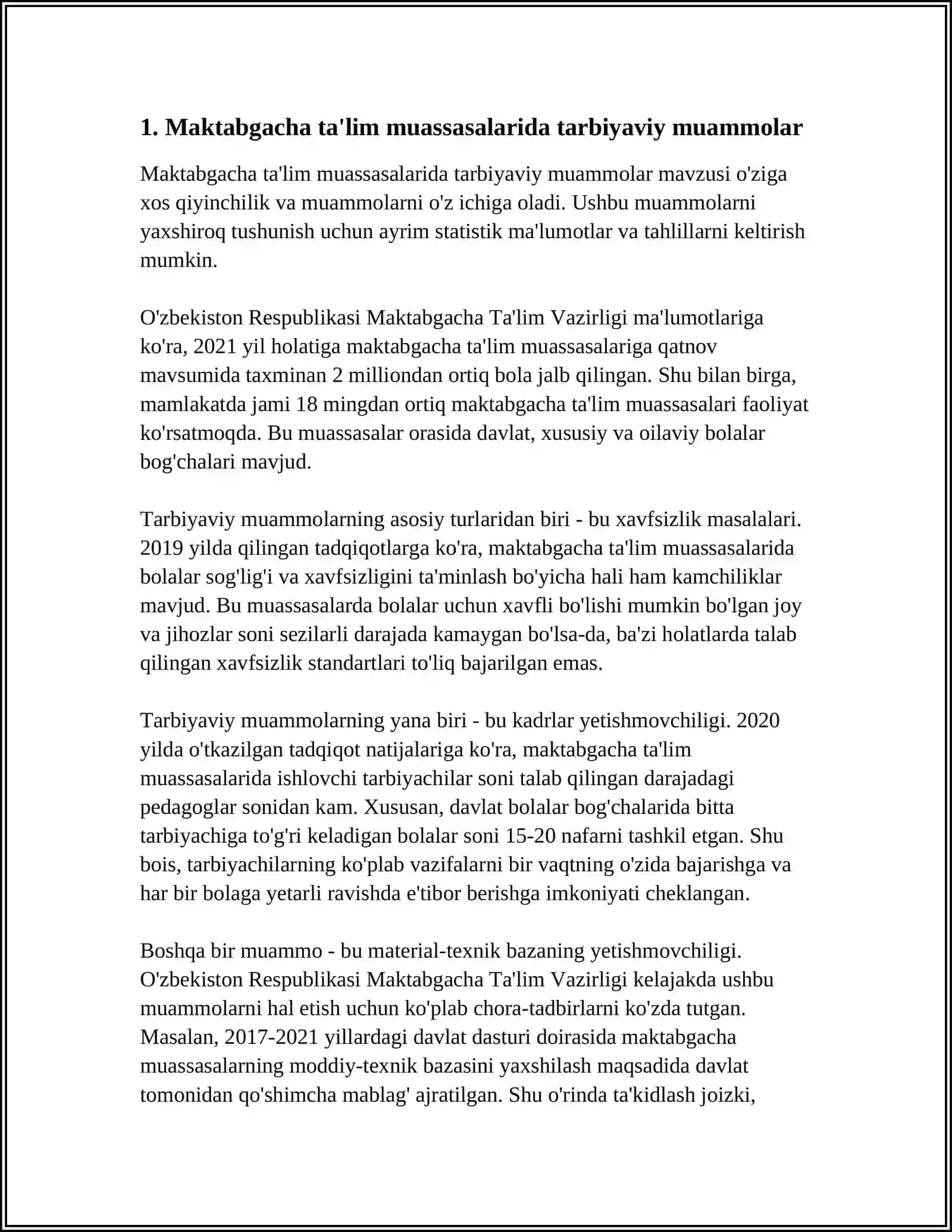 MAKTABGACHA YOSHDAGI BOLALAR BILAN TASHKIL ETILADIGAN IJTIMOIY PEDAGOGIK MUAMMOLAR 3