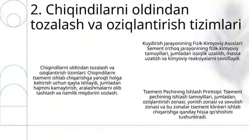 Kuydirish Jarayonining Fizik-Kimyoviy Asoslari Turlari Tsement Pechining Ishlash Printsipi 3