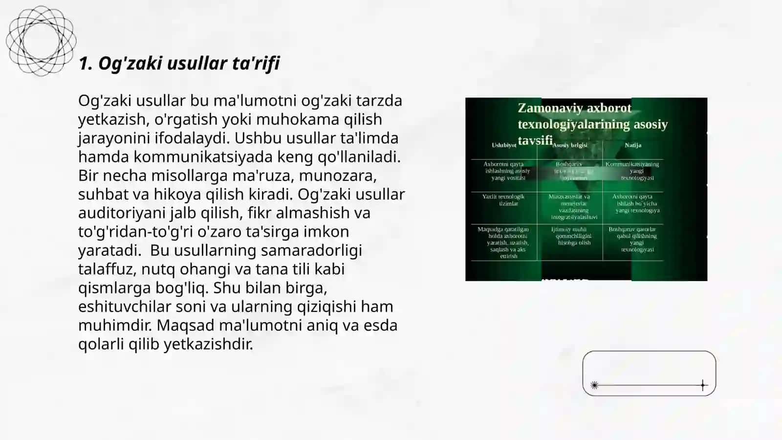 Og'zaki usullar va ularning turlari 3