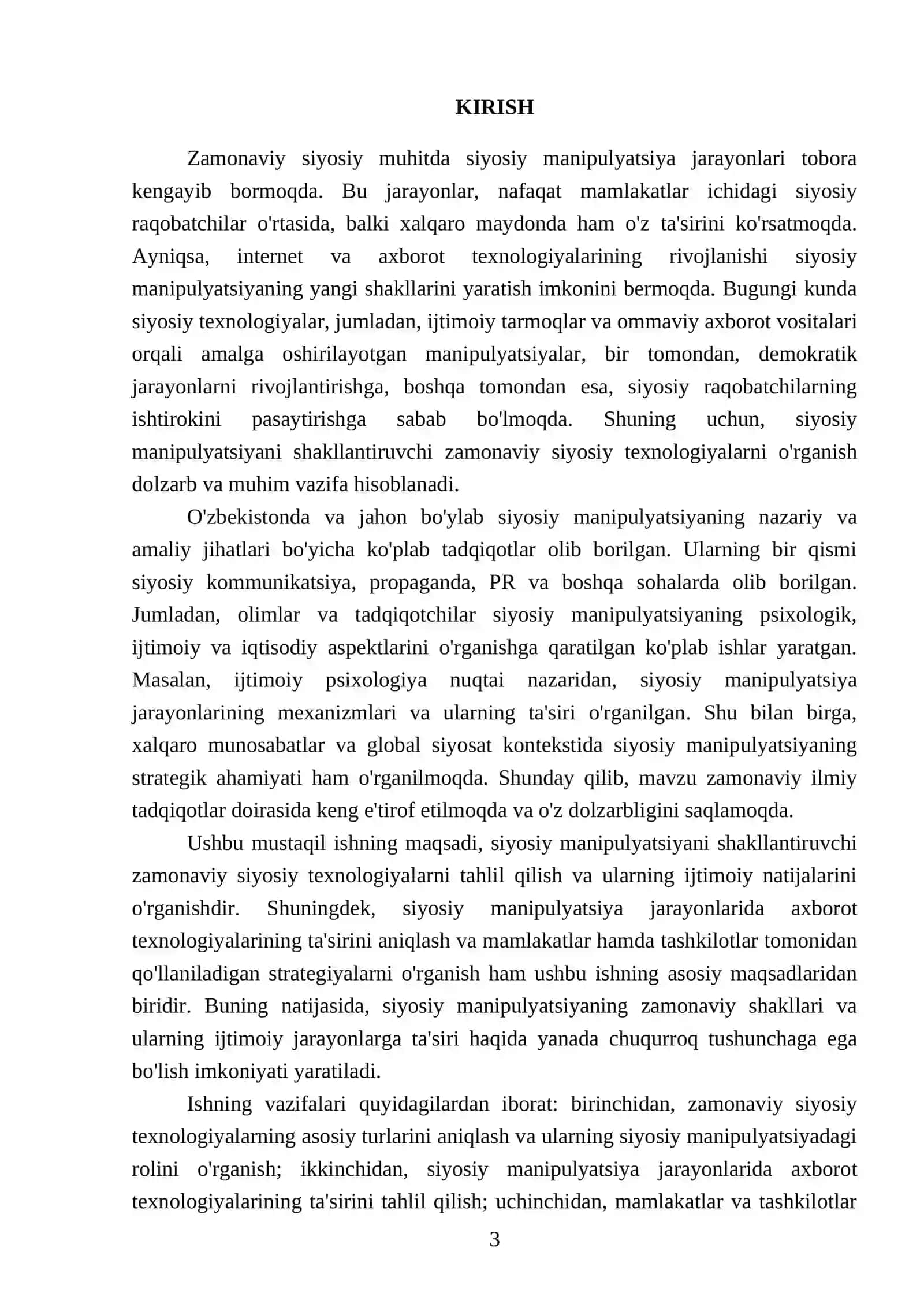 Siyosiy manipulyatsiyani shakllantiruvchi zamonaviy siyosiy texnologiyalar 3