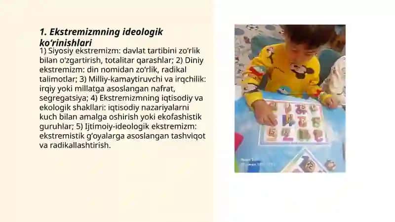 Ekistremizmning koʻrinishlari va namayon boʻlishi shakllari 3