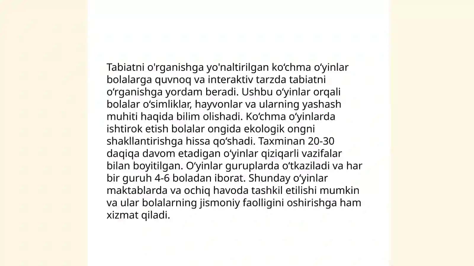 Maktabgacha yoshdagi bolalarni ekologik tarbiyalashda o'yin texnologiyalar 3