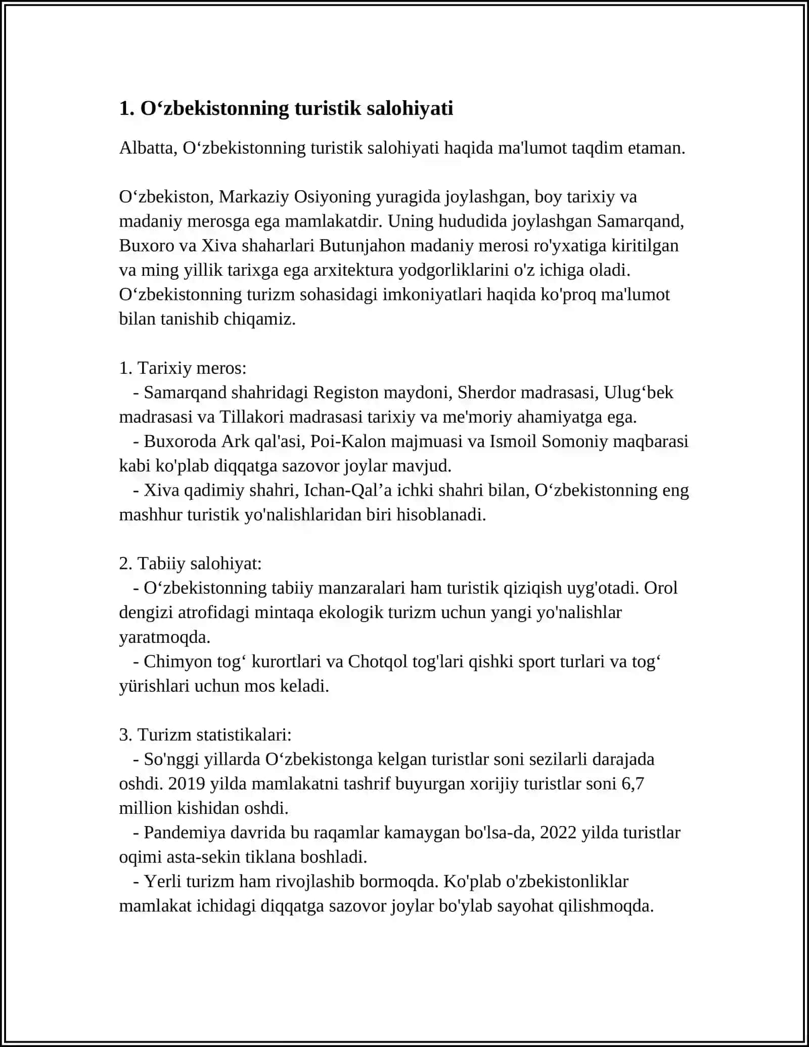 O‘zbekistonni Butun Dunyo Tanimoqda 3