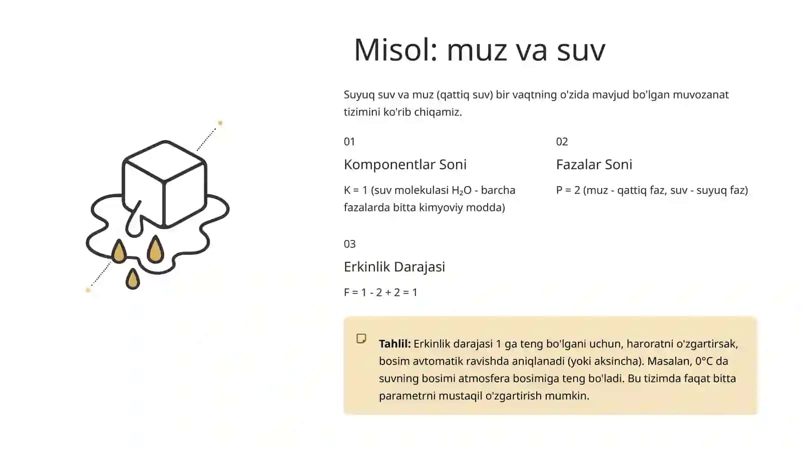 Tizimning erkinlik darajasi va bog'lanish reaksiyalari 3