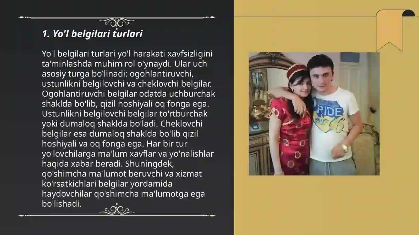 Yo'l belgilari turlari 3
