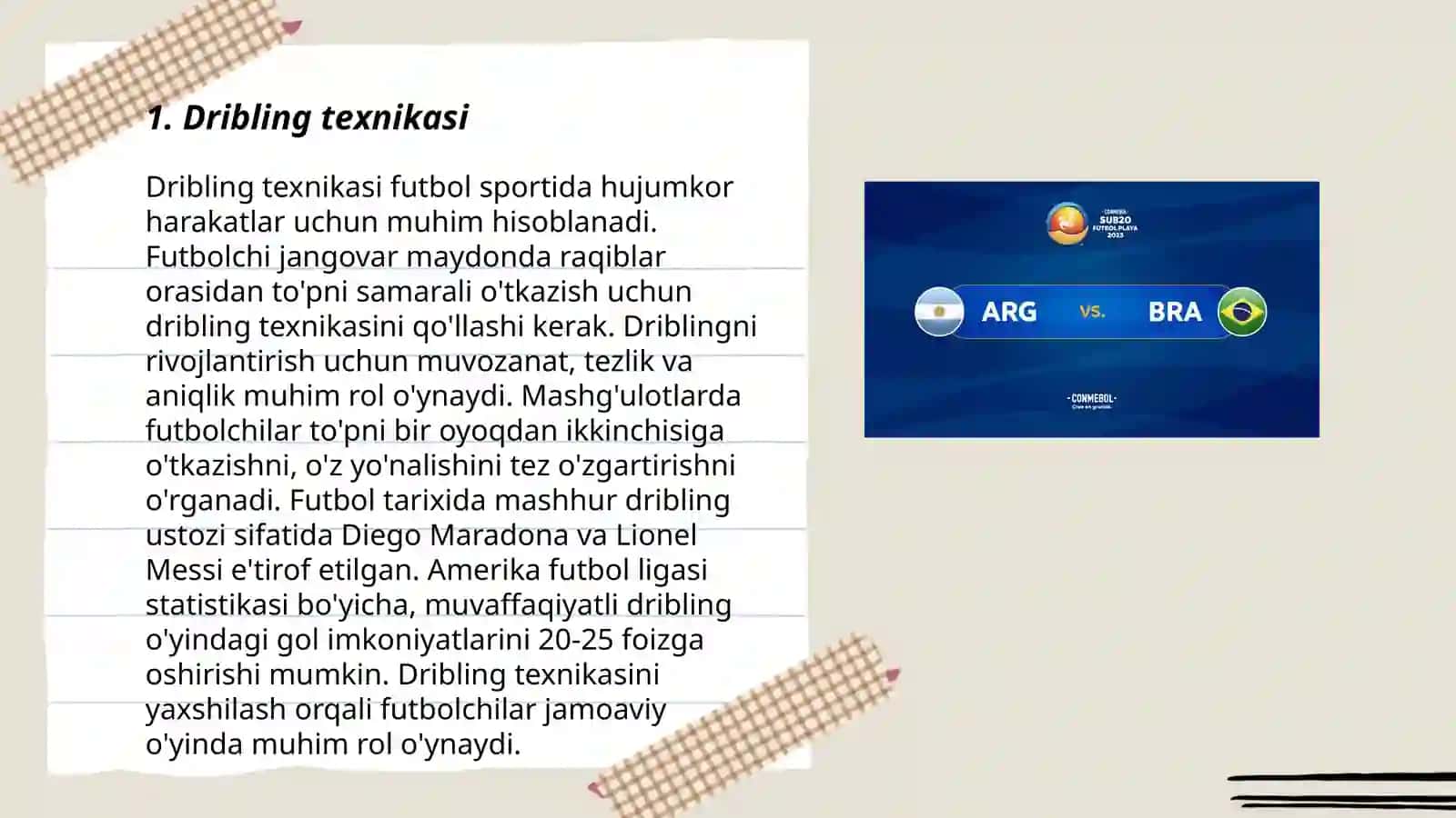 Futbol oʻyinining texnika va taktikasi haqida 3