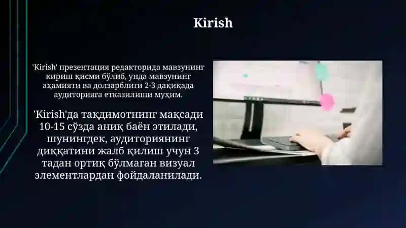 Taqdimot muharririda amallarni bajarish 3