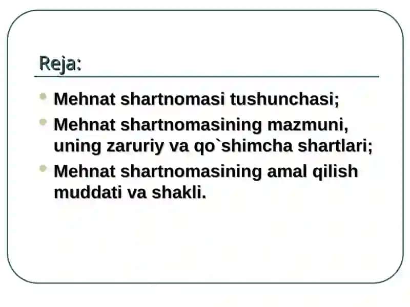 Mehnat shartnomasi va ishga qabul qilishni rasmiylashtirish 3
