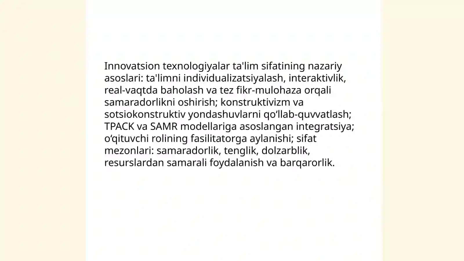 Inavatsiyon texnologiyalar va ta'lim sifati: nazariy asoslar 3