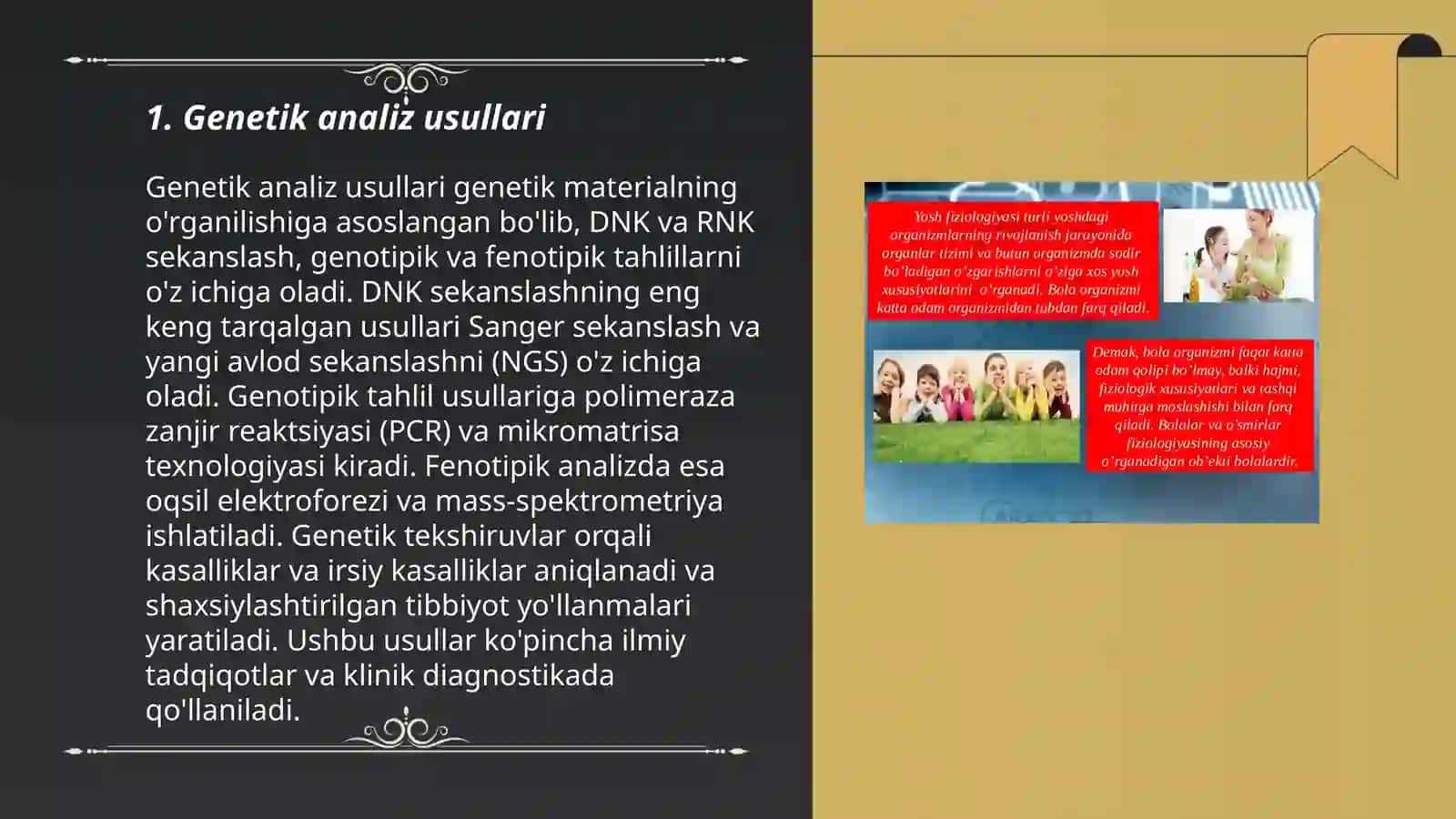 Odam genetikasining o‘rganish usullari: Raxmatullayev Muhammadkarim 3