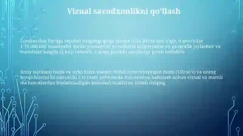 Boshlang'ich sinf o'quvchilarini o'qish savodxonligi baholash bo'yicha topshiriqlar 3