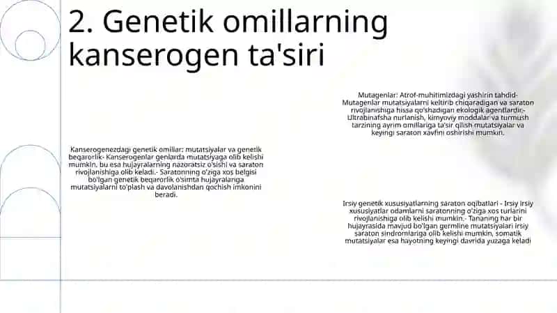 Atrof Muhitning Ifloslanishida Muhim Rol Oynaydigan Mutagen, Konserogen Omillarning Genetik Owibatlari 3