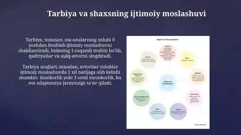 Tarbiya va shaxsning ijtimoiy moslashuvi 3