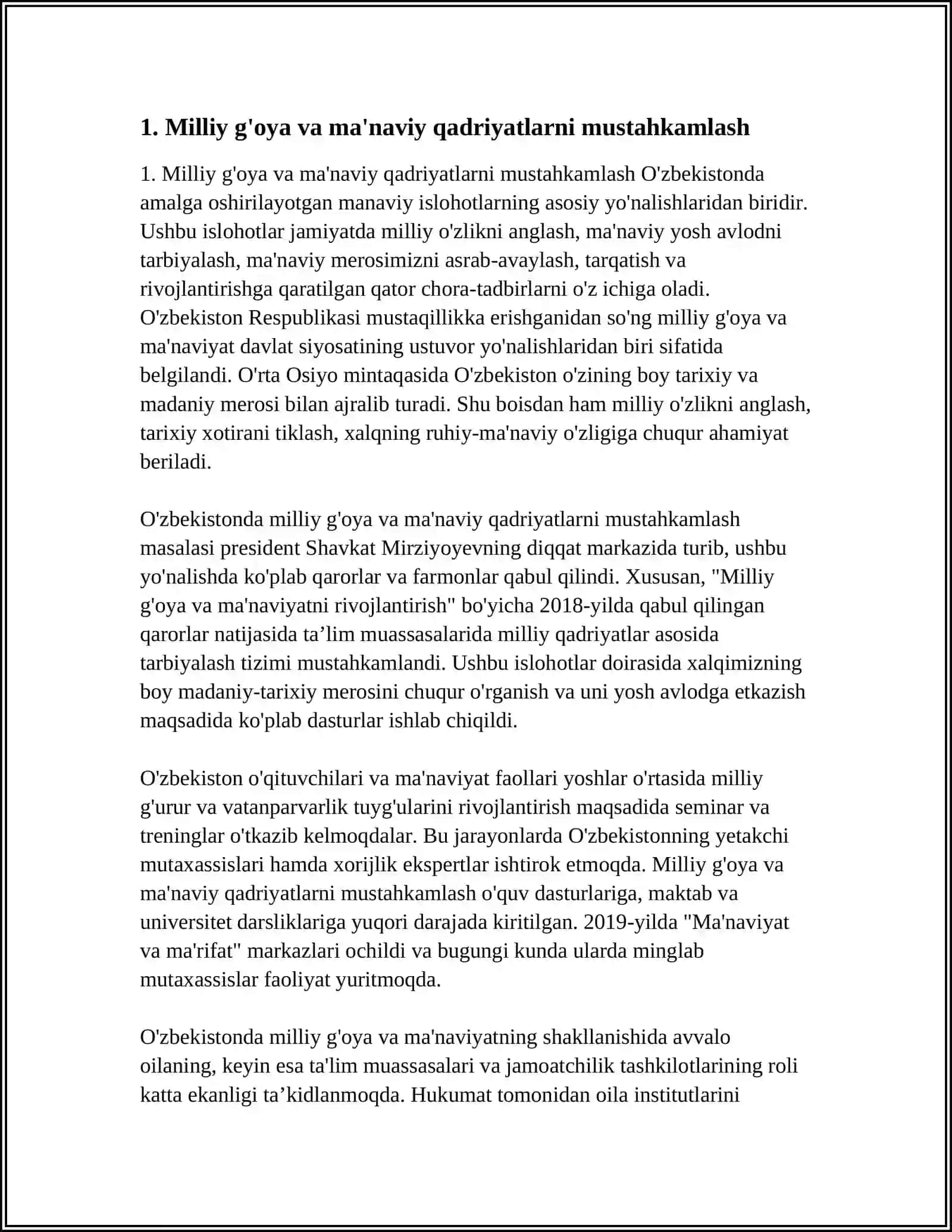 O'ZBEKISTONDA AMALGA OSHIRILAYOTGAN MANAVIY ISLOHOTLAR 2025-2026-o'quv yili 3