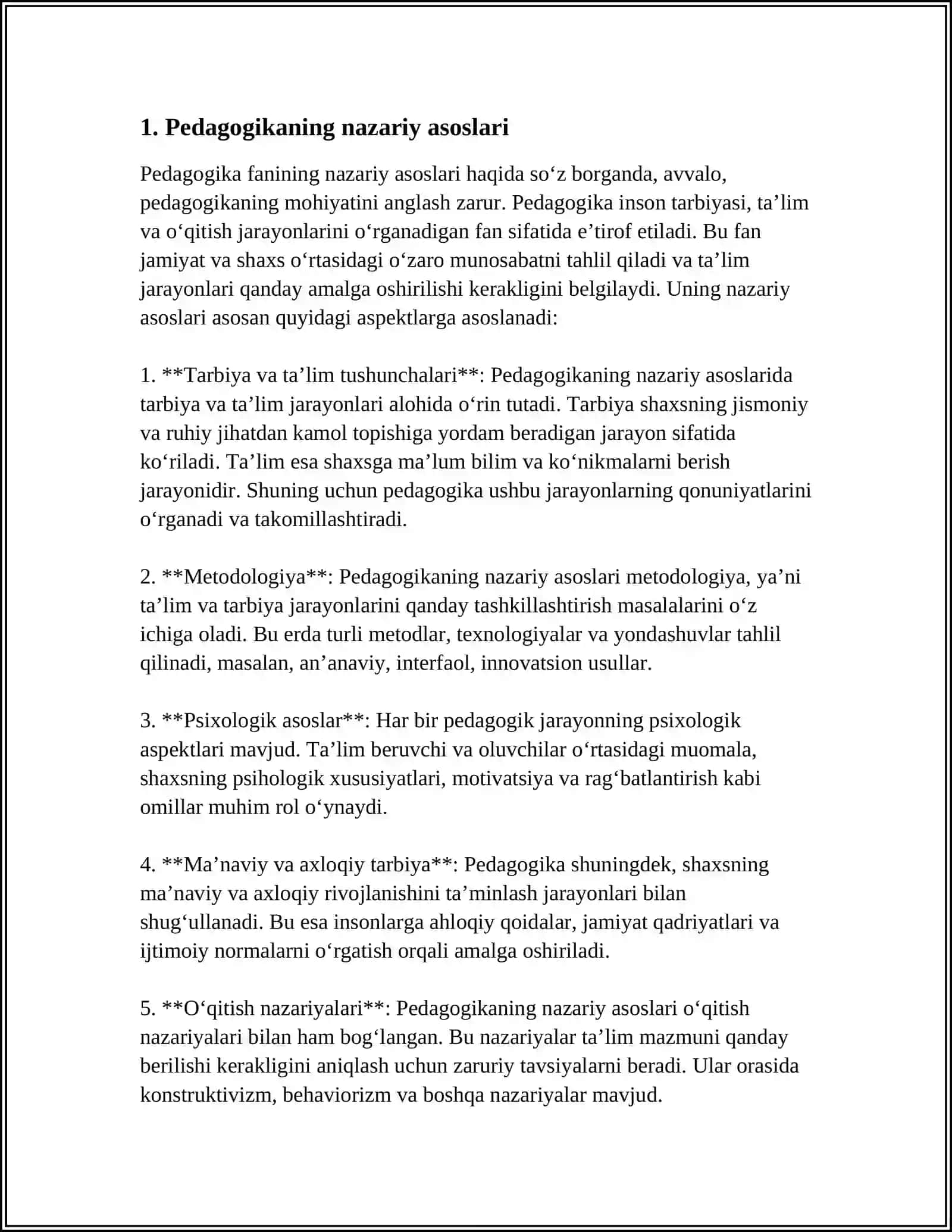 OGʻABEK NAZAROV OTABEK OʻGʻLI 1-KURS 101-GURUH PEDAGOGIKA 3