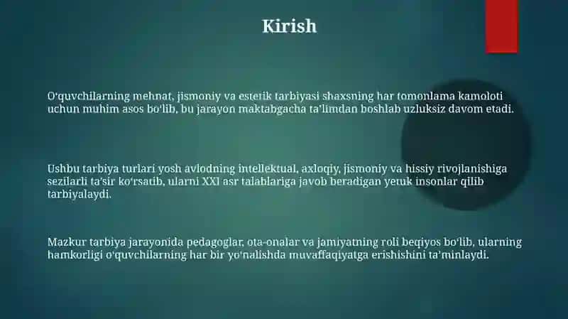 O‘quvchilarning mehnat, jismoniy va estetik tarbiyasi 3