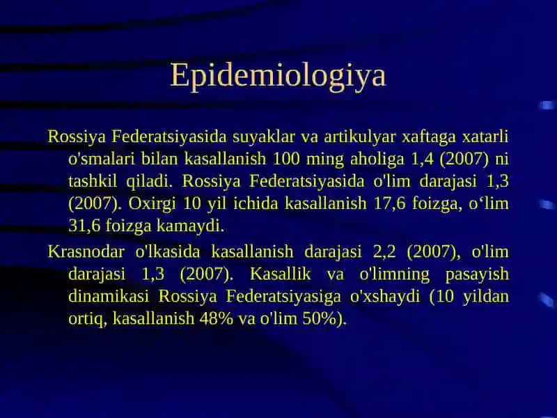 Suyaklarning havfli o'smlari 3