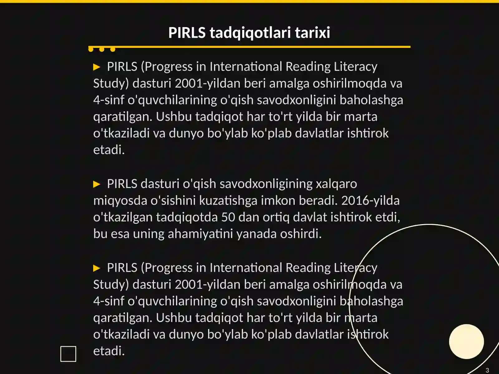 PIRLS topshiriqlari asosida ona tili darsligida berilgan matnlarni tahlil qilish 3