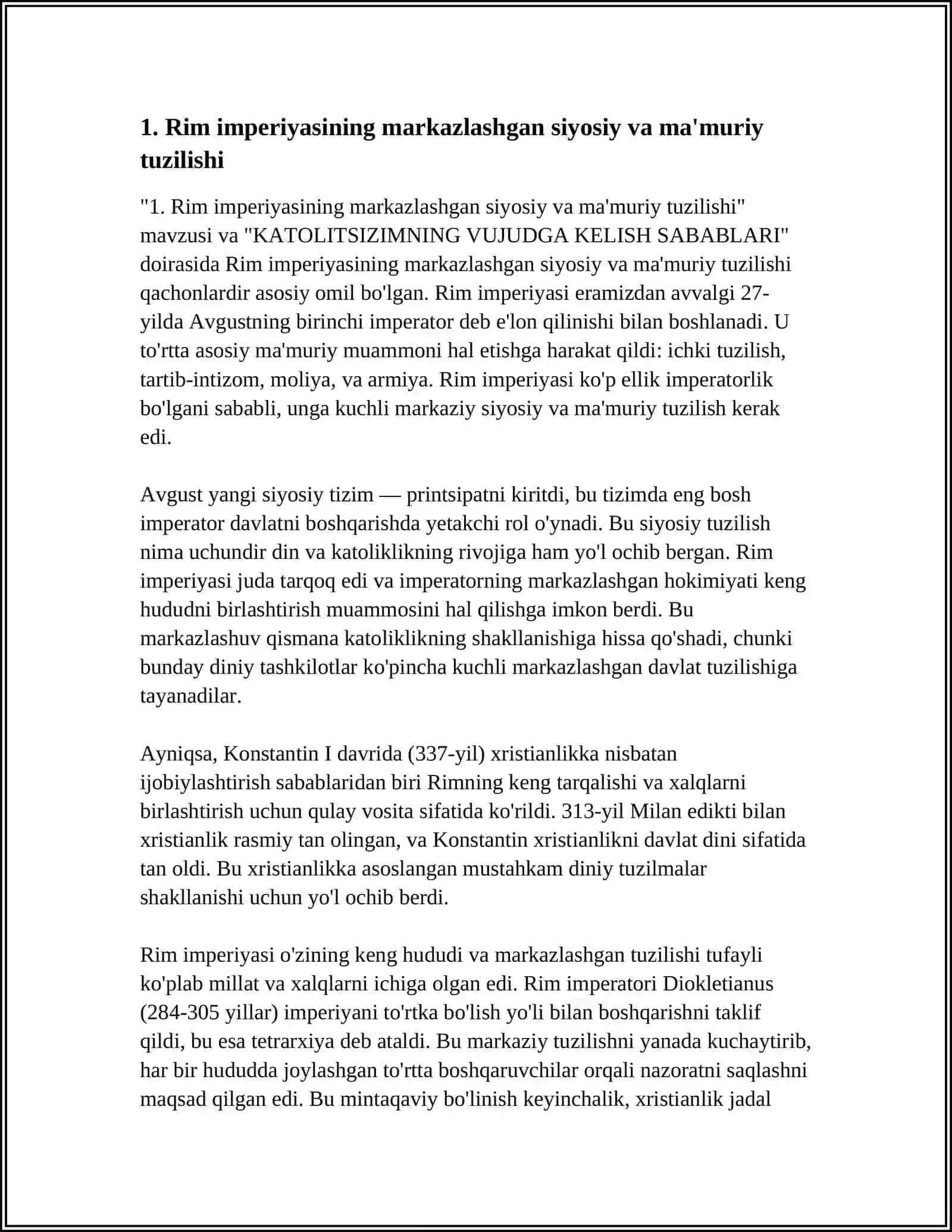 KATOLITSIZIMNING VUJUDGA KELISH SABABLARI 3