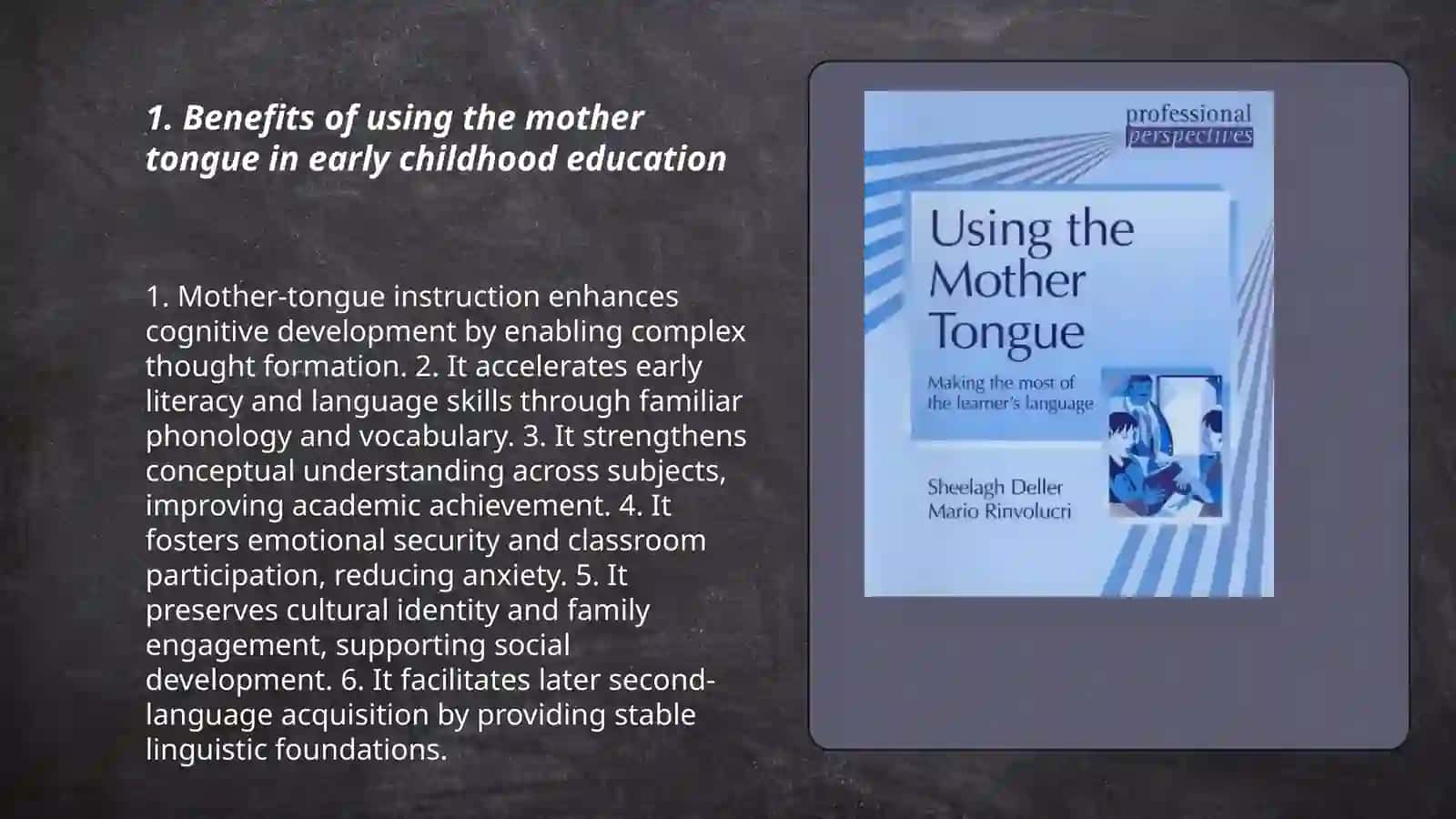 The use of the mother tongue 3