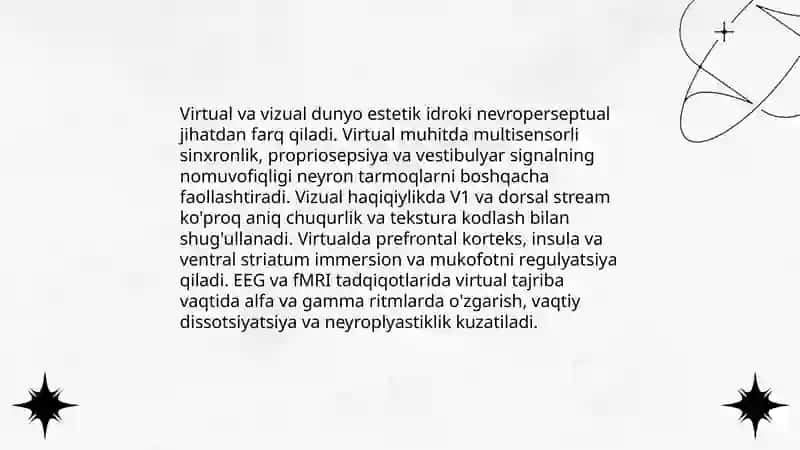 Olamni virtual va vizual estetik idrok etishning farqlari 3