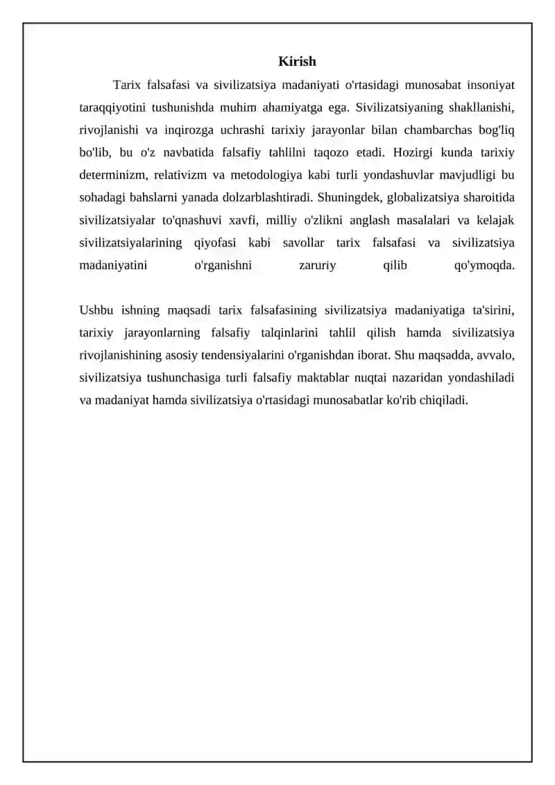 Tarix falsafasi va sivilizatsiya madaniyati 3