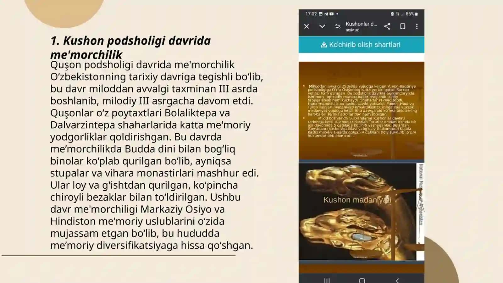 Kushon podsholigi davrida madaniyat va sanat 3