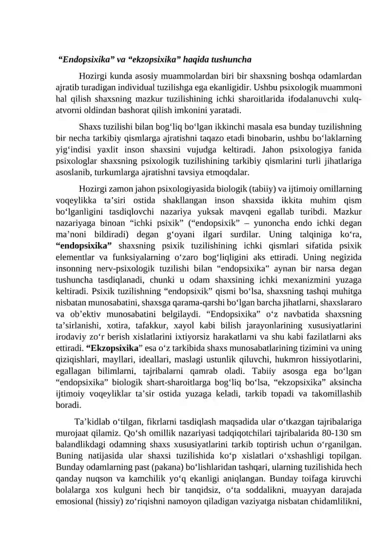 Shaxs psixologiyasi. Shaxsning sotsial-kognitiv nazariyalari. 3