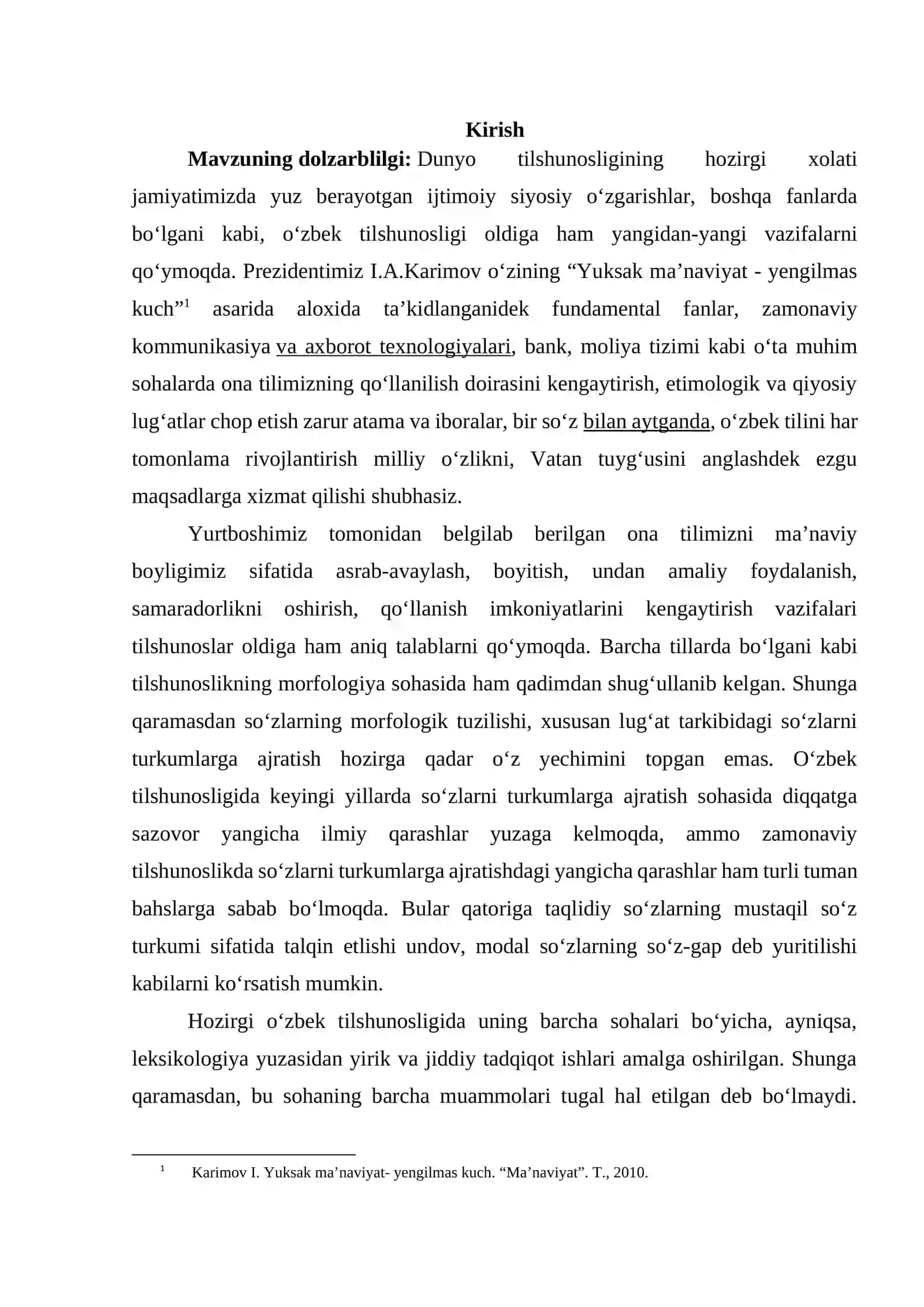 O‘zbek tili leksikasining tarkibi va rivojlanish xususiyatlari 3