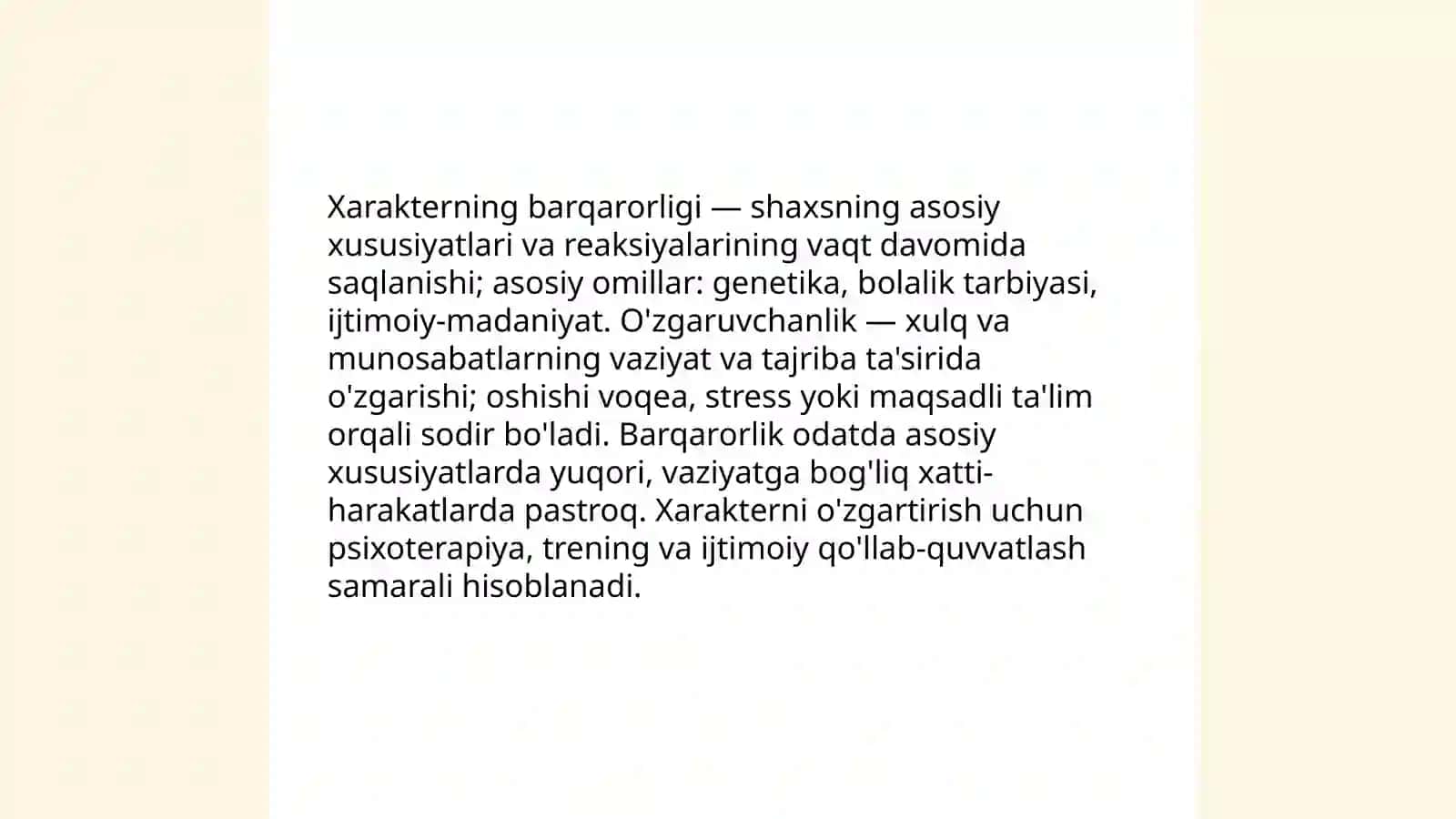 Xarakterning o'ziga xos xususiyatlari 3