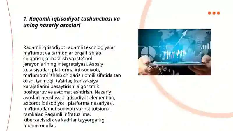 Raqamli iqtisodiyotning shakllanishi va uning nazariy asoslari 3