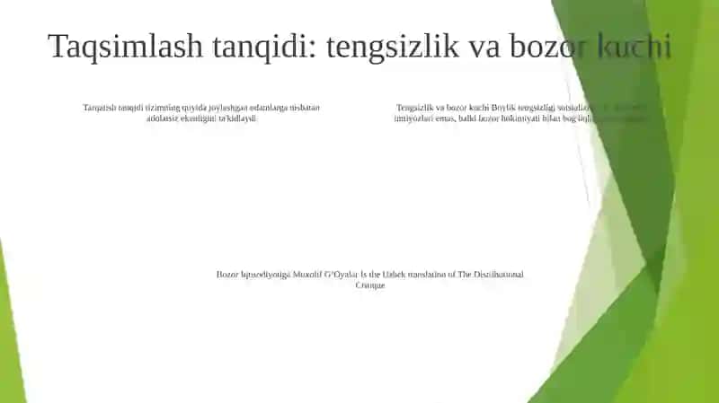 Bozor Iqtisodiyotiga Muxolif G‘Oyalar 3