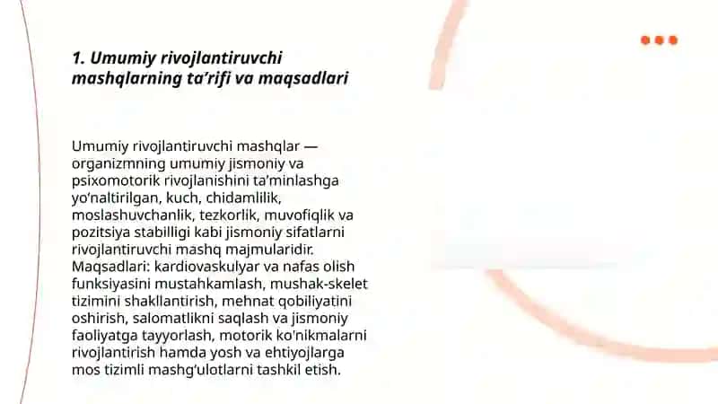 Umumrizvojlanturuvchi mashiqlar yordamida hal qilinadigan asosiy vazifalar 3