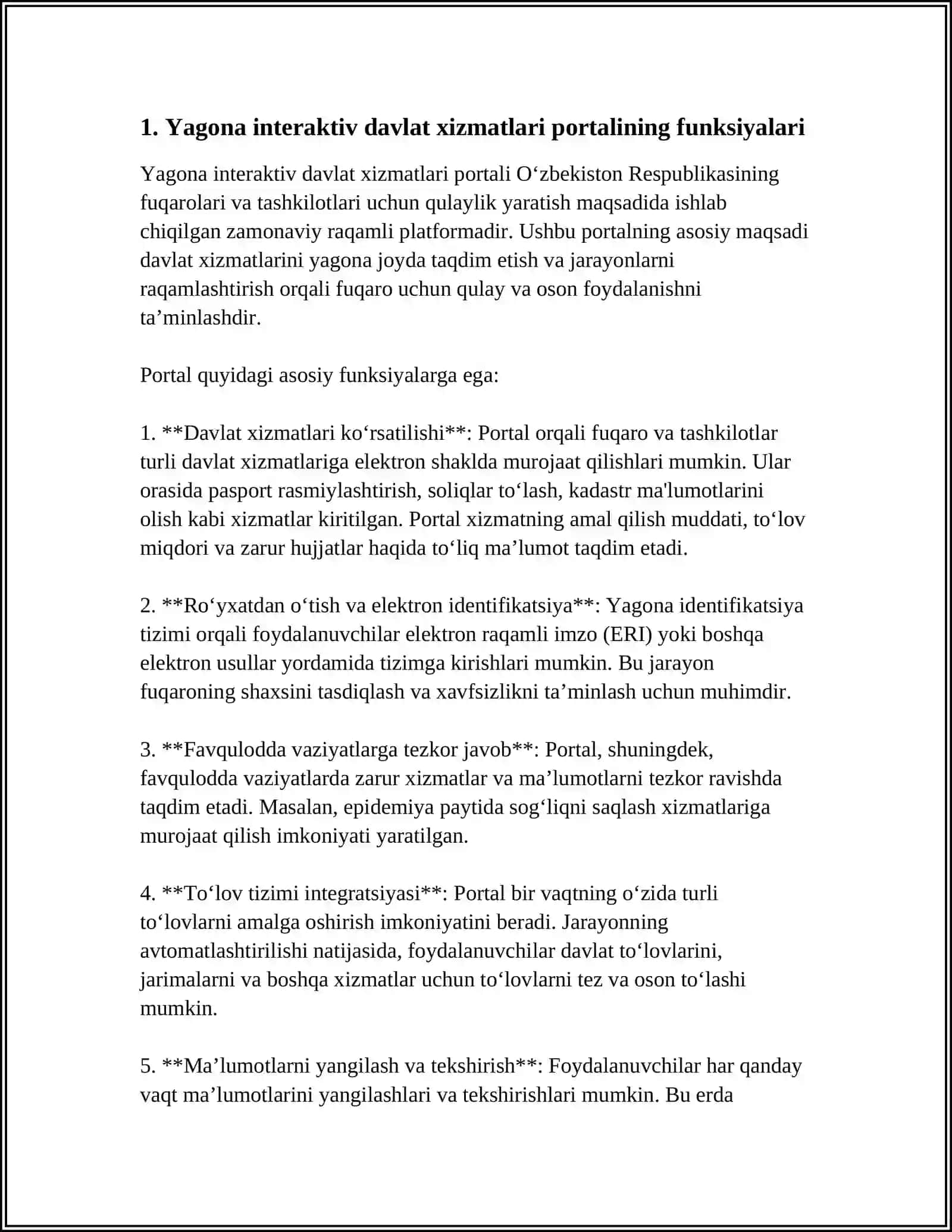 YAGONA INTERAKTIV DAVLAT XIZMATLARI PORTALI 3