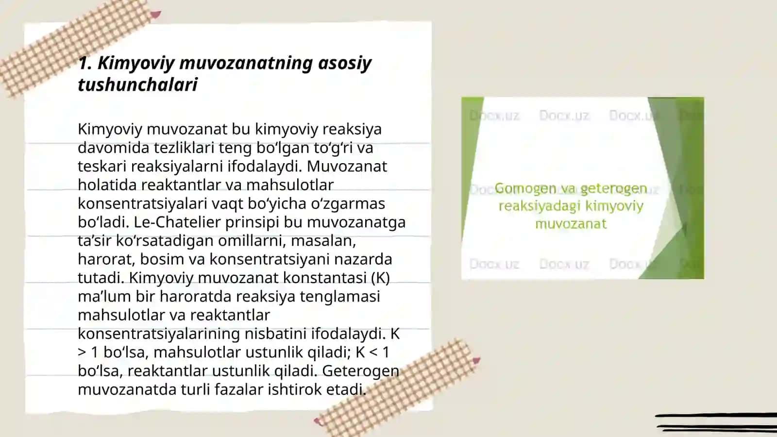 Kimyoviy va adsorbision muvozanatlar 3