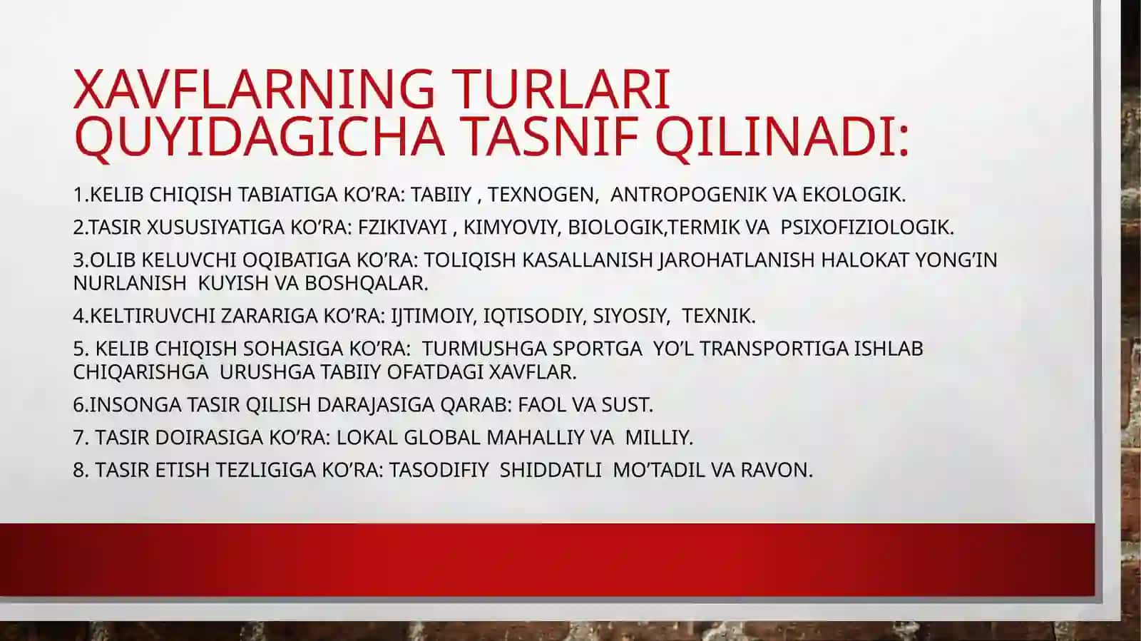 Xavflarni kvanfikitsiyalashNing Xavflarini sonli va balli Va boshqa uslublarini tahlil qilish 3