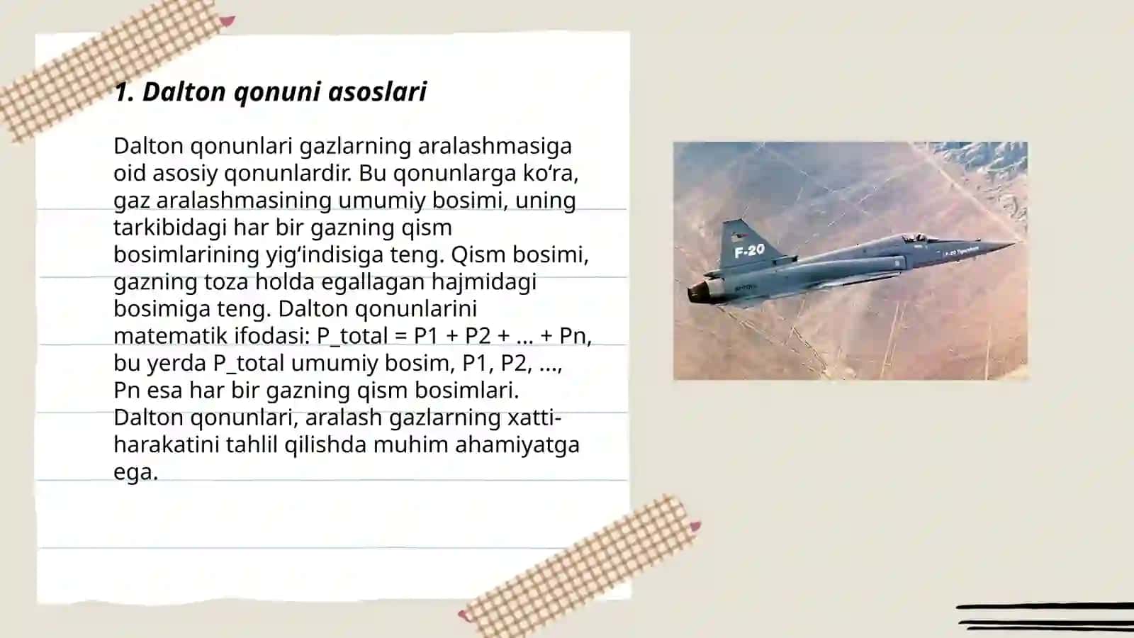 Dalton qonunlari 3