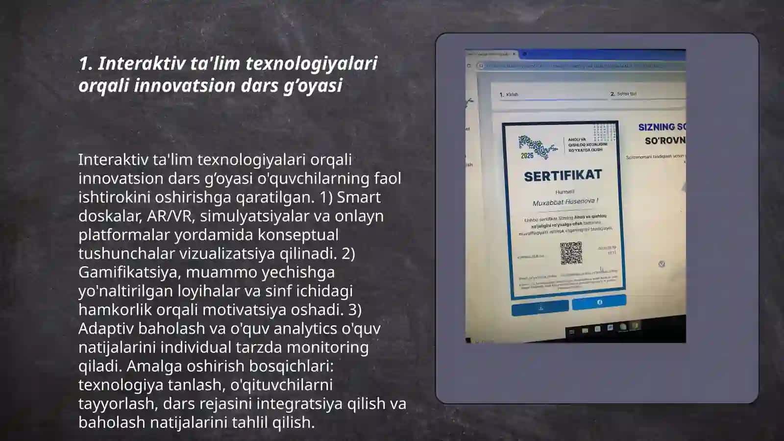 Interaktiv ta'lim texnologiyalari orqali innovatsion dars g’oyasi 3